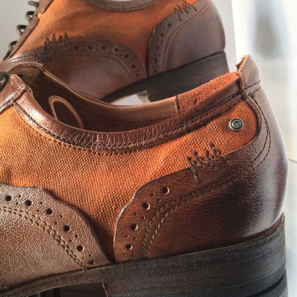 NEW ROCKPORT Parker Hill Brogue Dark Brown Leather/Canvas Shoes (Size 8.5 D) main image 9